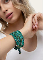 Bracciale Vestopazzo Coral Multistrato turchese con pesciolino