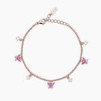 Bracciale Mabina donna Farfalle rosa e zirconi