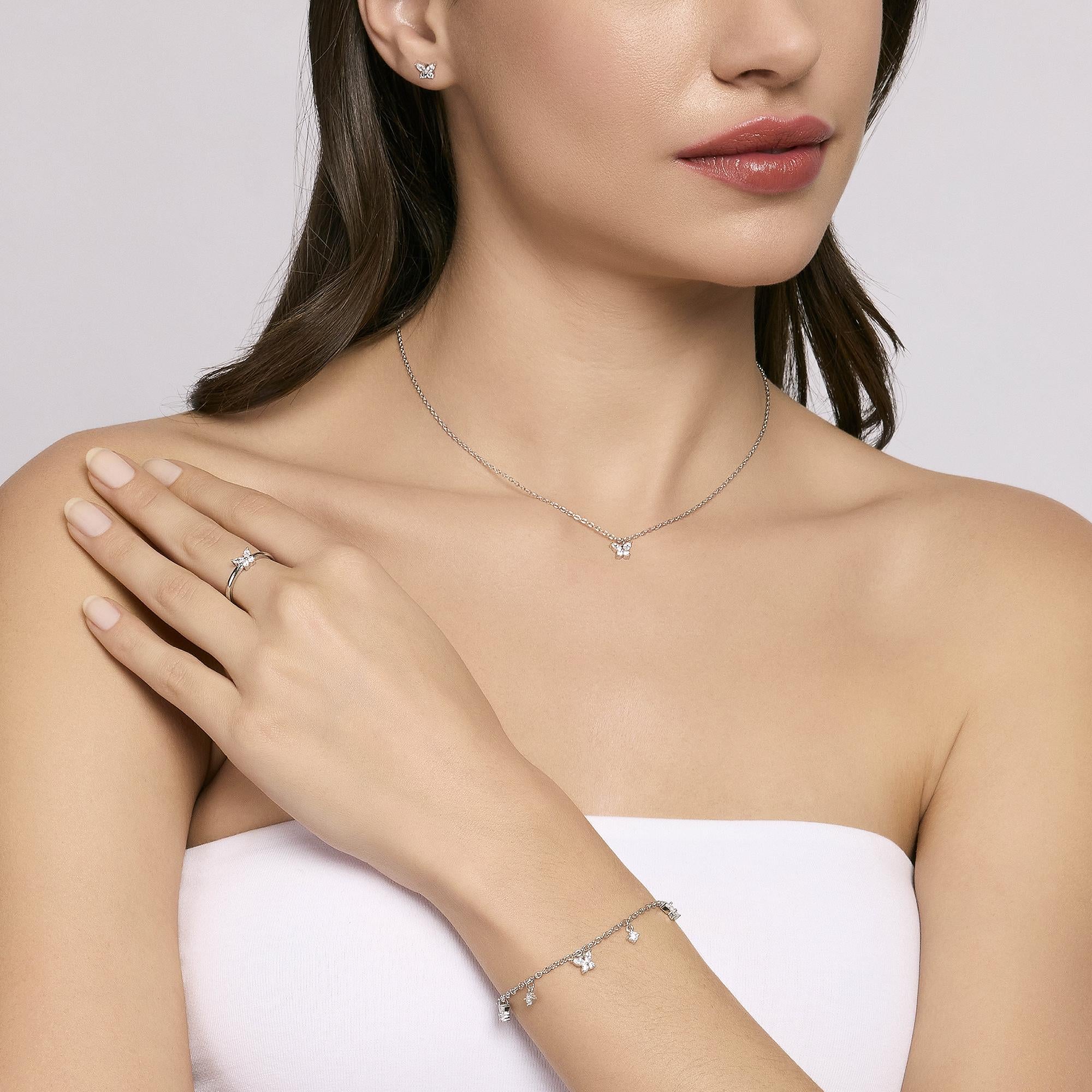 Collana Mabina donna Zirconi con taglio marquise