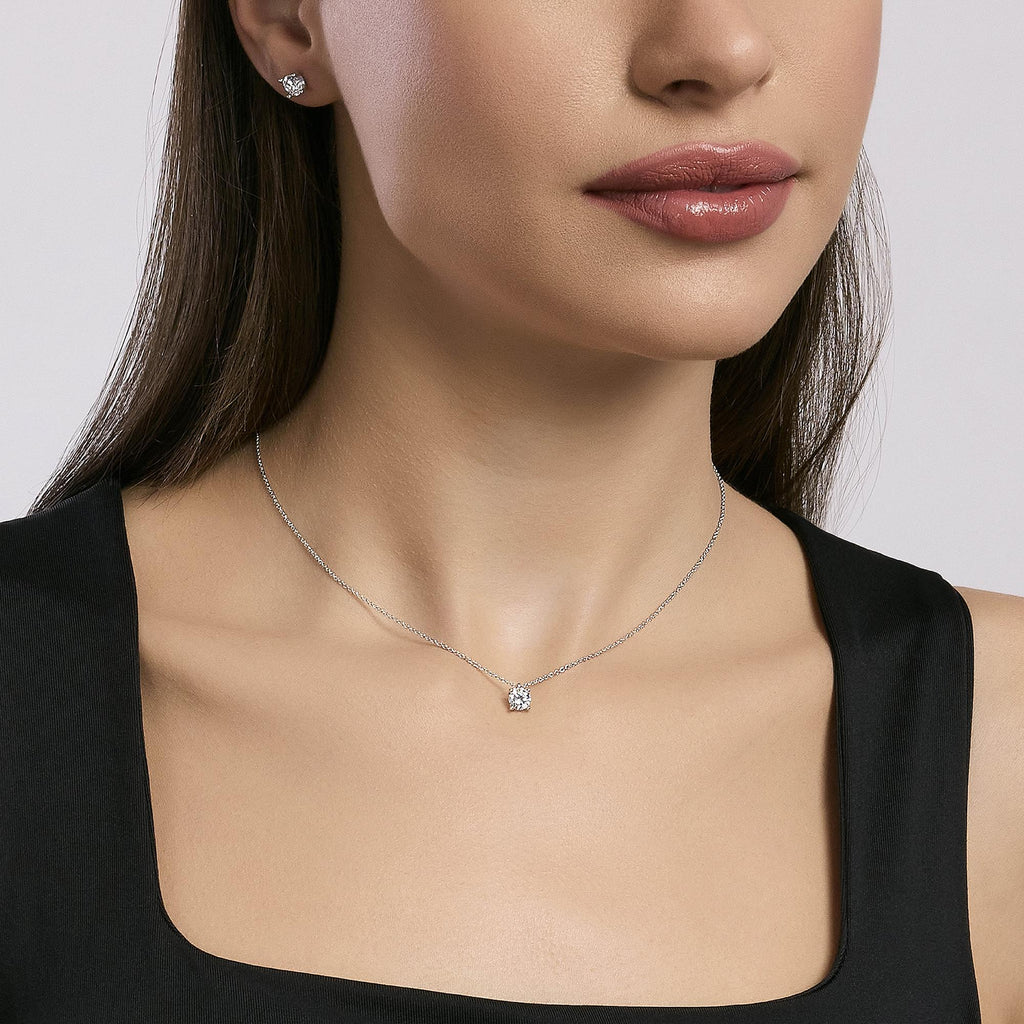 Collana Mabina donna Catena forzatina e punto luce Shiny