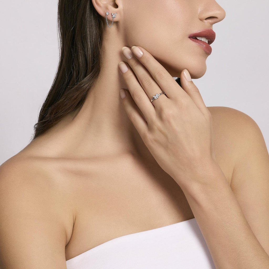 Mono orecchino Mabina donna Farfalla