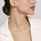 Orecchini Mabina donna Cerchi rose gold con rubini