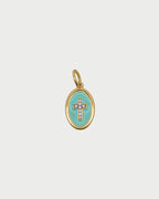 Charm Rue des Mille CHARMBAR Croce medaglia turchese