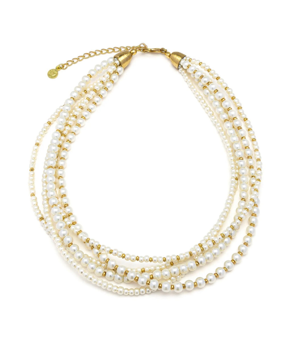Collana Vestopazzo donna multifilo con perle