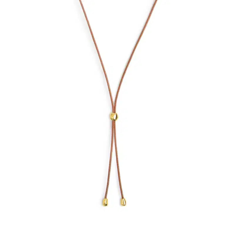 Collana Marlù cordino a laccio marroncino