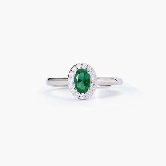 Anello Mabina donna Smeraldo ovale