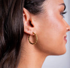 Orecchini Anartxy donna cerchio a treccia ESSENZIALE