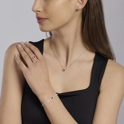 Collana Mabina donna Rubino