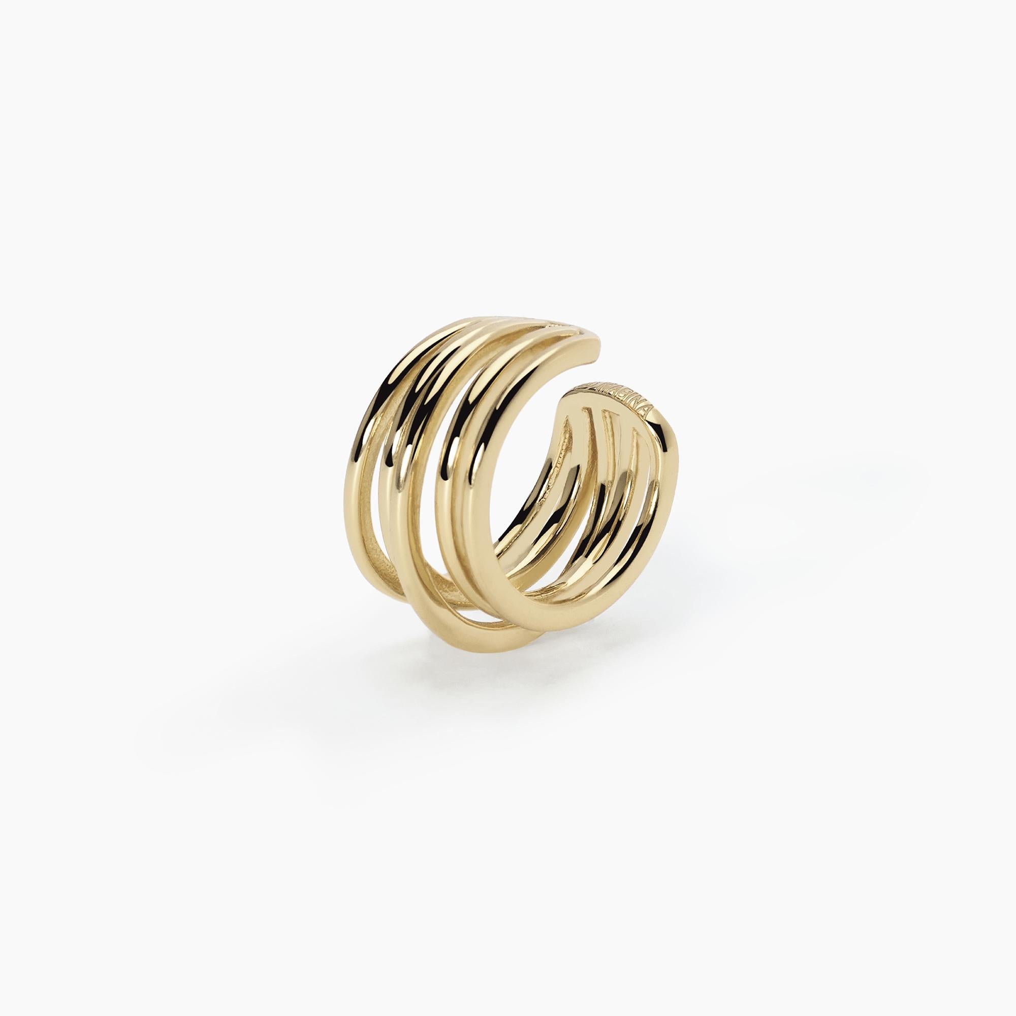 Earcuff Mabina donna Cerchio multifilo gold