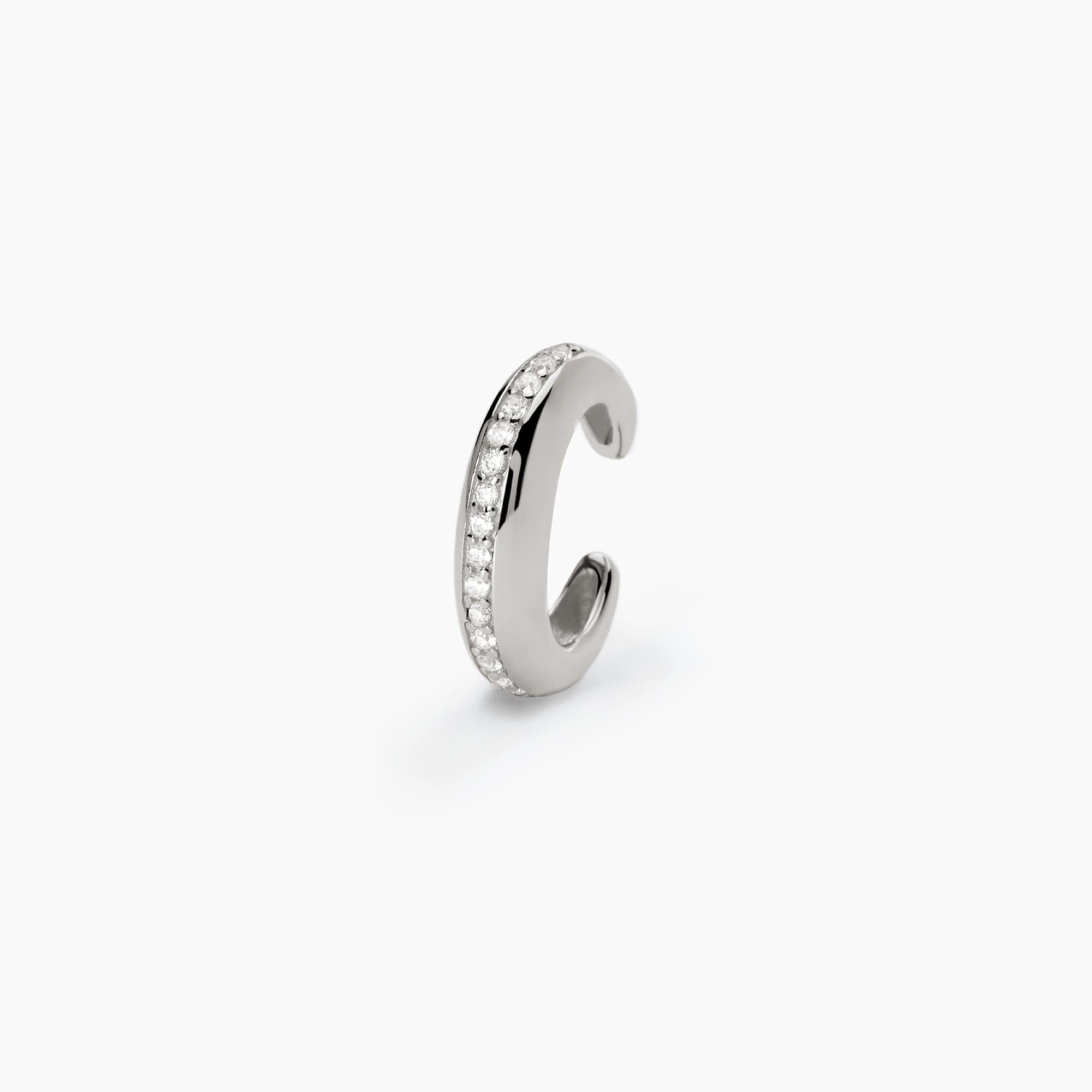 Earcuff Mabina donna Ovale con zirconi
