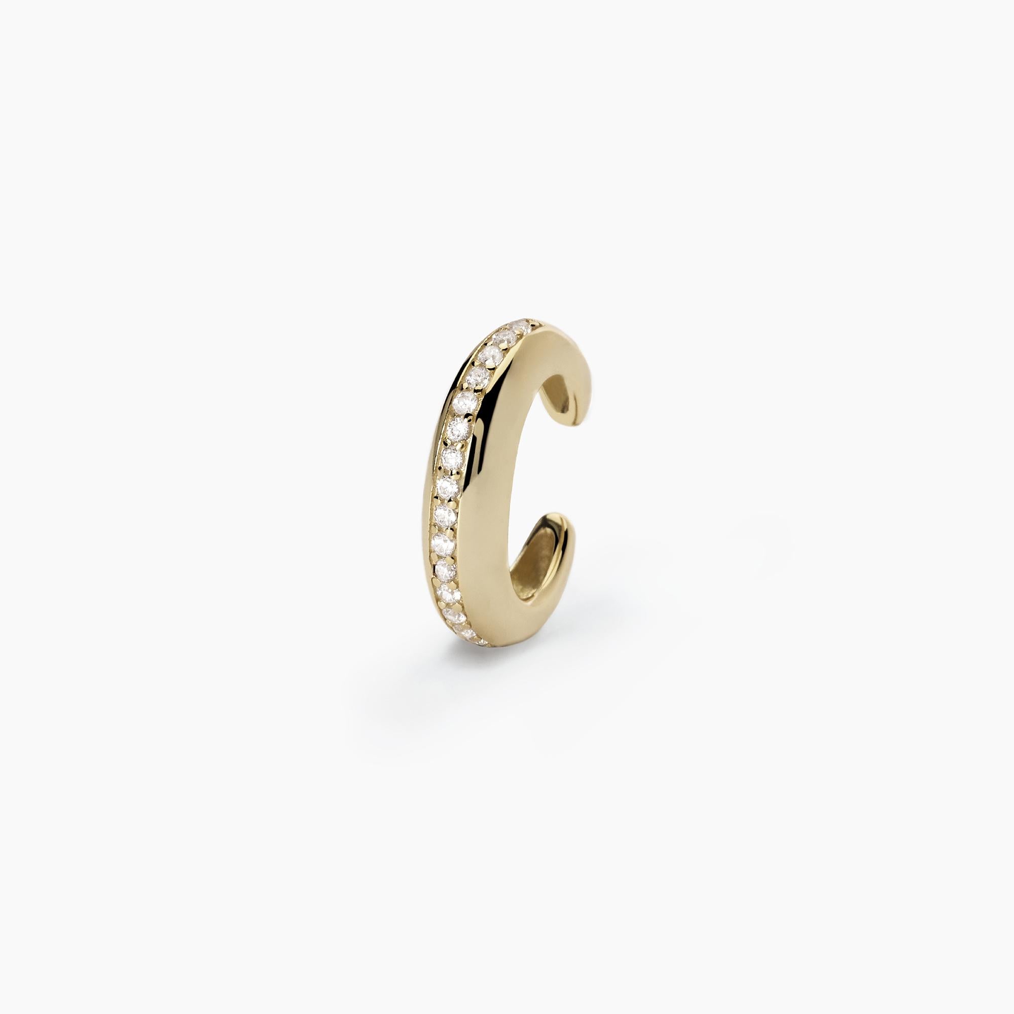 Earcuff Mabina donna Cerchio ovale gold