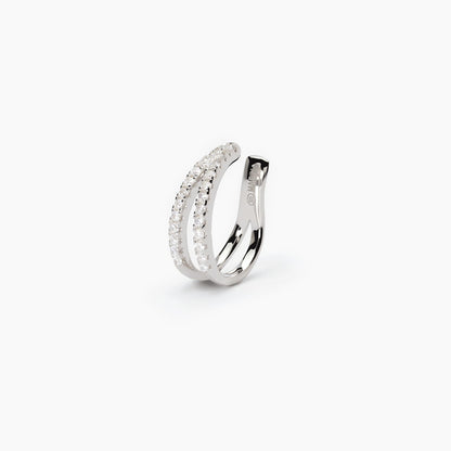 Earcuff Mabina donna Goccia doppio cerchio con zirconi
