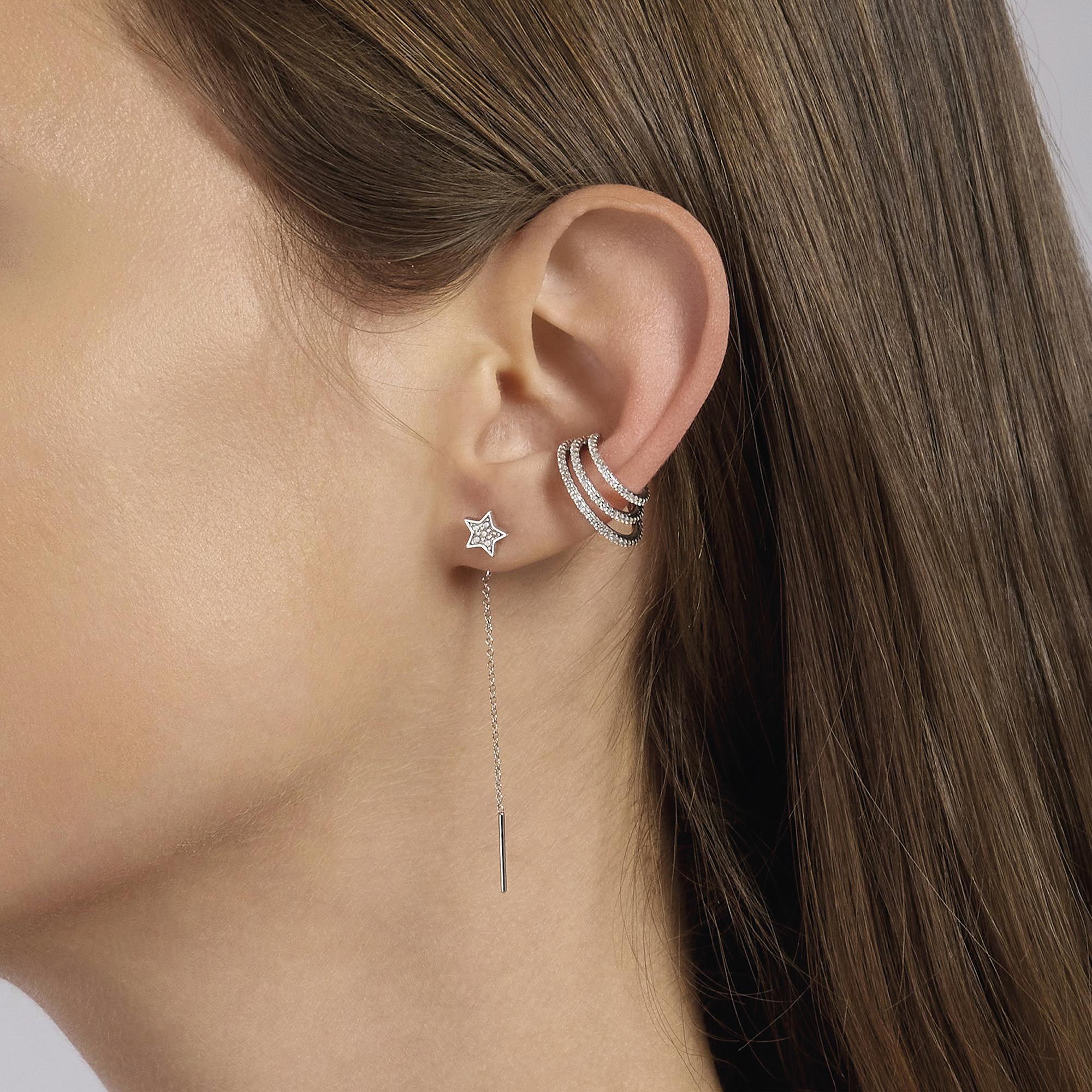 Earcuff Mabina donna Tre fili