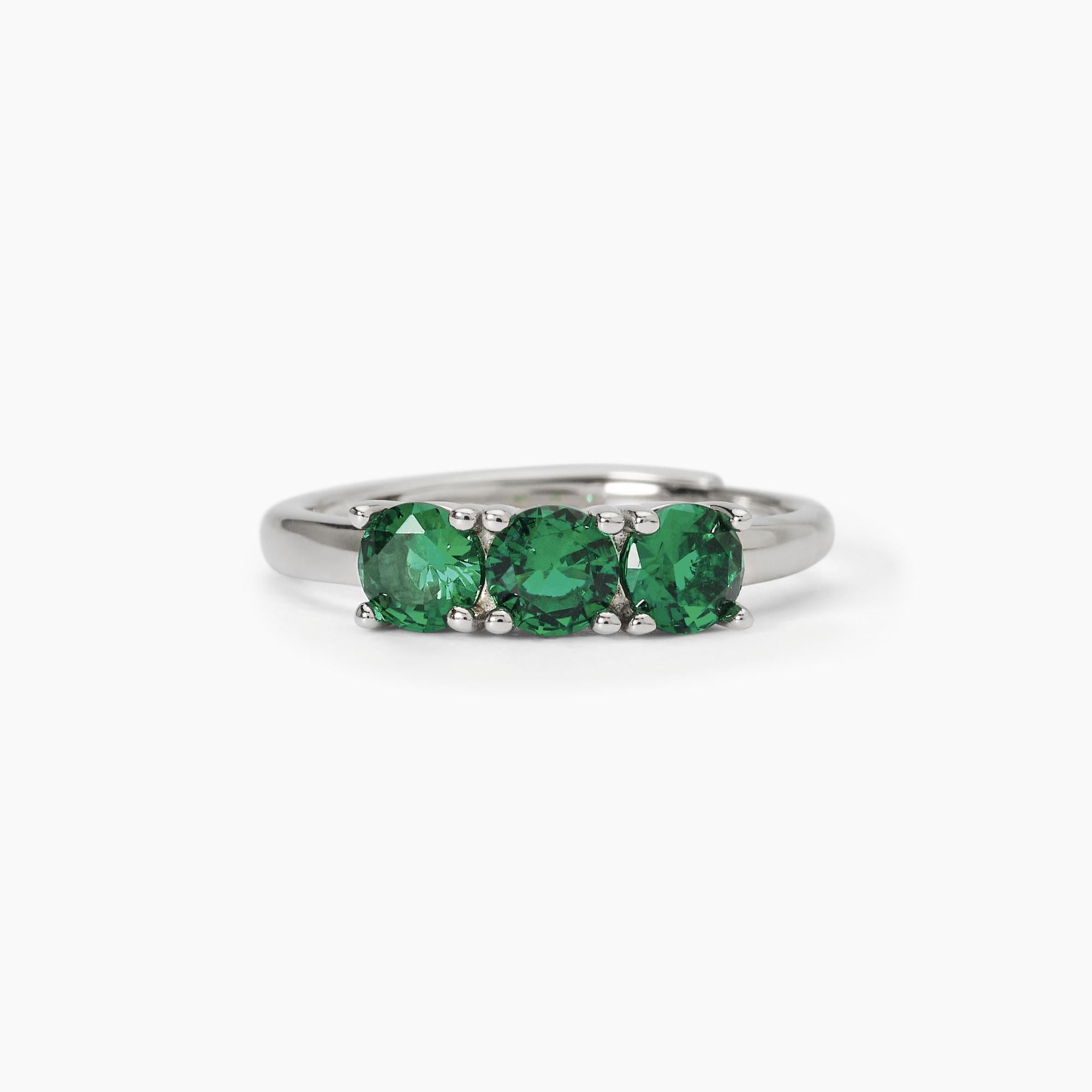 Anello Mabina donna Trilogy smeraldi