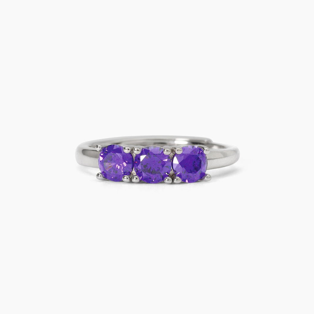 Anello Mabina donna Trilogy zirconi viola