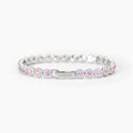 Bracciale Mabina donna tennis in argento con zirconi rosa