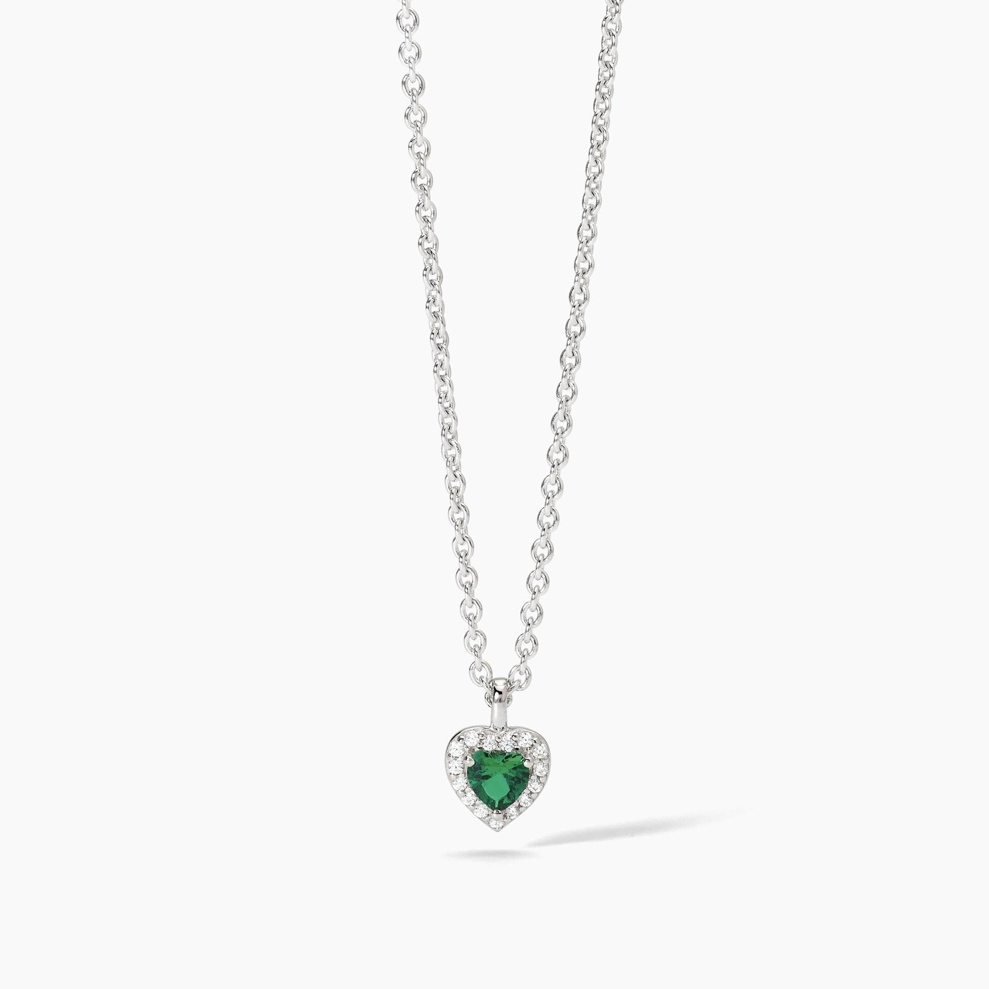 Collana Mabina donna Cuore smeraldo Love affair