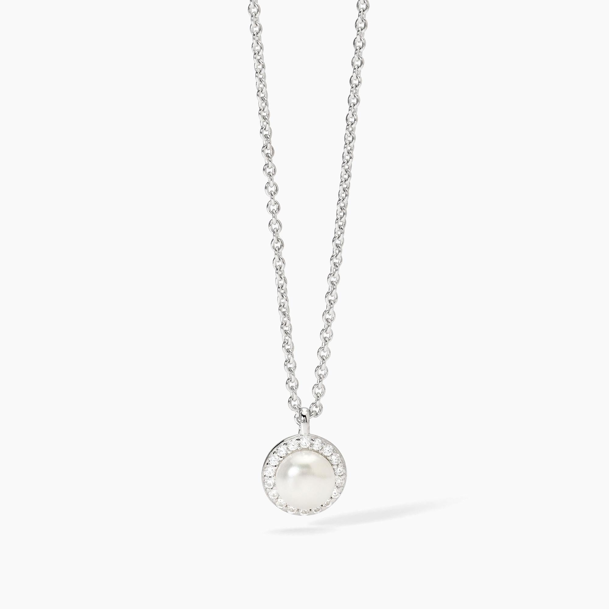 Collana Mabina donna Perla e zirconi Milanesienne