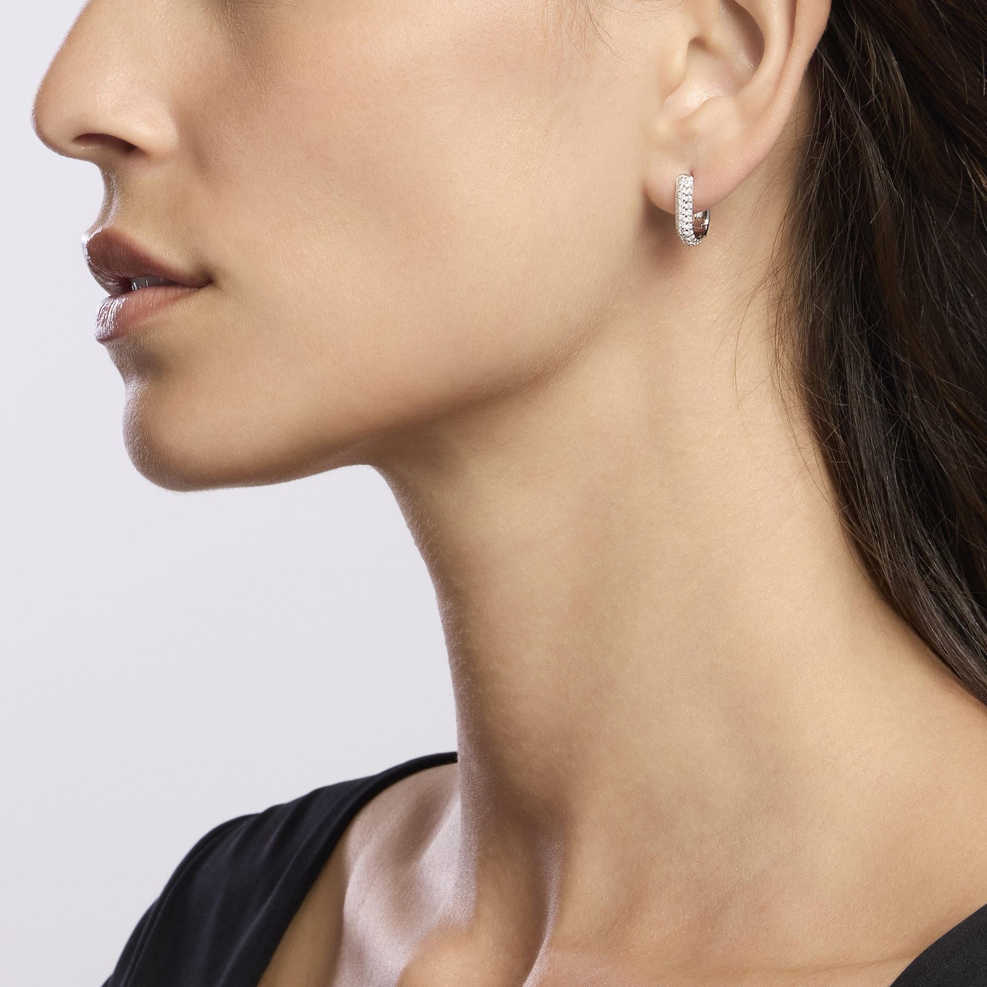 Orecchini ovali Mabina donna Zirconi pavè medium