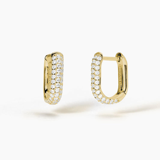 Orecchini ovali Mabina donna Pavè medium Gold