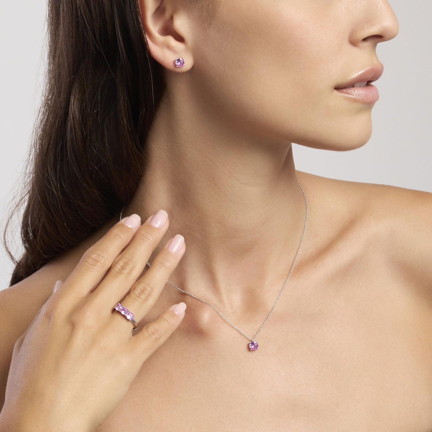 Orecchini Mabina donna Punto luce rosa