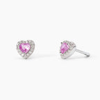 Orecchini Mabina donna Cuore rosa Love affair