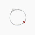 Bracciale Mabina Junior Bimba Coccinella con piastrina incidibile