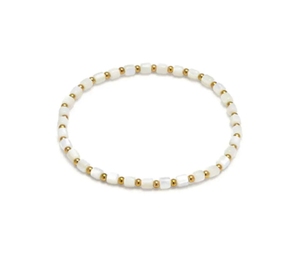 Bracciale elastico Vestopazzo Cilindri in madreperla