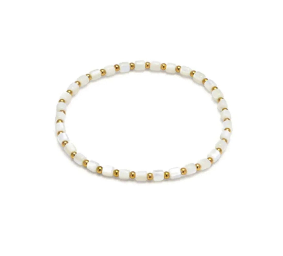Bracciale elastico Vestopazzo Cilindri in madreperla