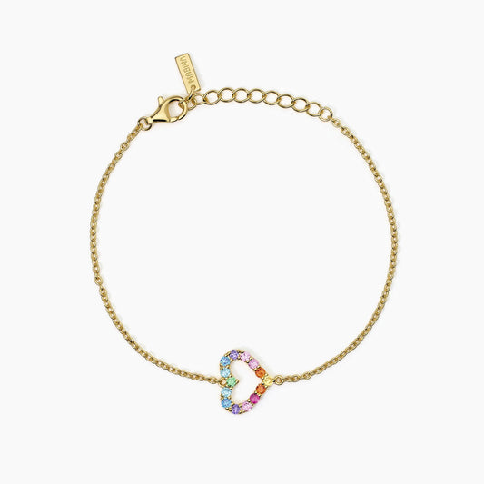 Bracciale Mabina donna Cuore con zirconi multicolor