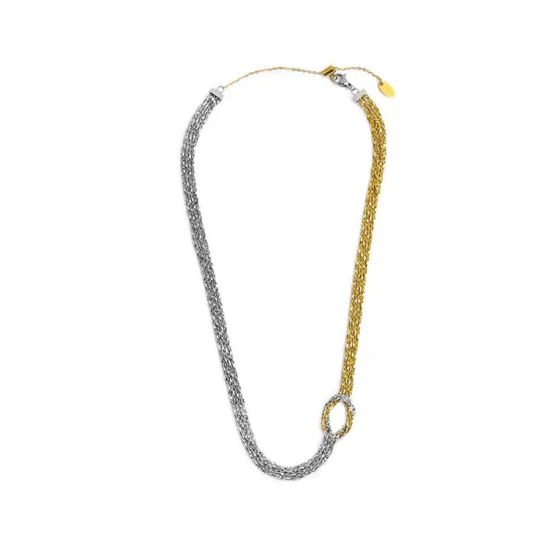 Collana Marlù con nodo catena snake quadrata ritorta