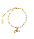Bracciale Vestopazzo donna con perle e cuore pendente
