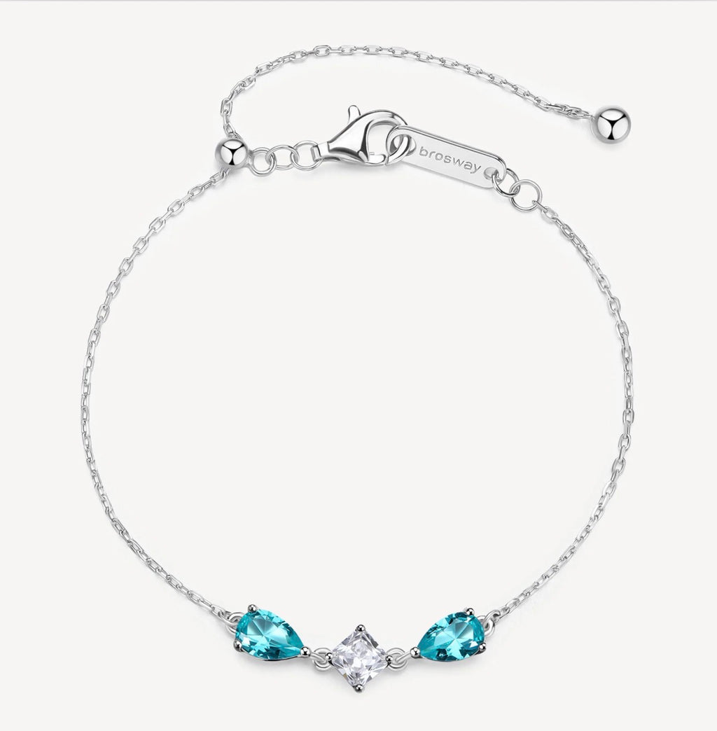 Bracciale argento Fancy Aqua green