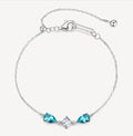 Bracciale argento Fancy Aqua green