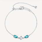 Bracciale argento Fancy Aqua green