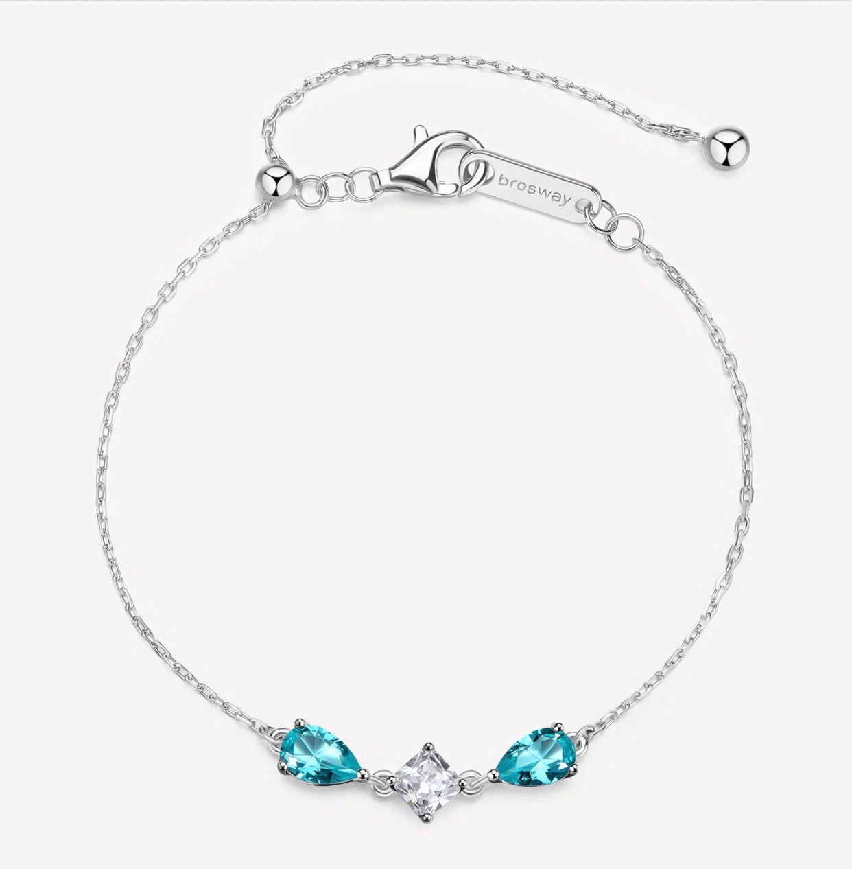 Bracciale argento Fancy Aqua green
