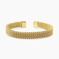 Bracciale Kidult donna cuff dorato con maglia mesh