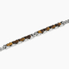 Bracciale Kidult uomo con catena franco con occhio di tigre