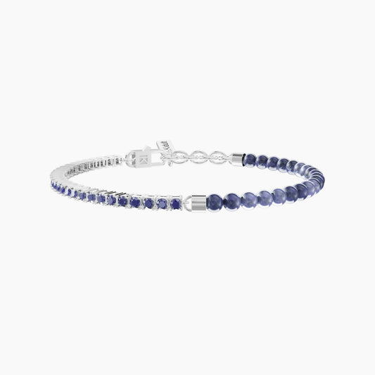 Bracciale Kidult uomo Be different Tennis zaffiri e sodalite blu