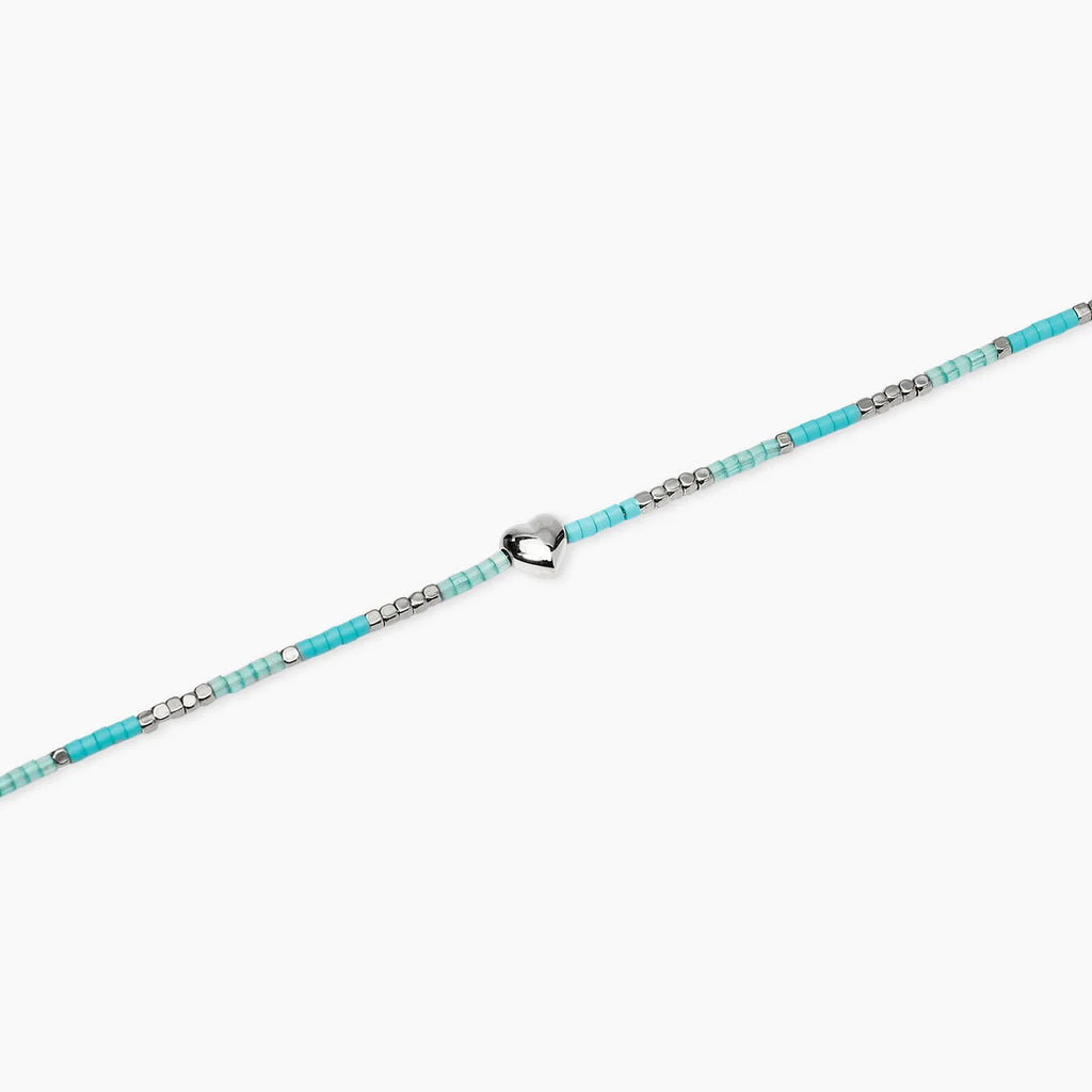 Cavigliera donna Kidult azzurra con cuore