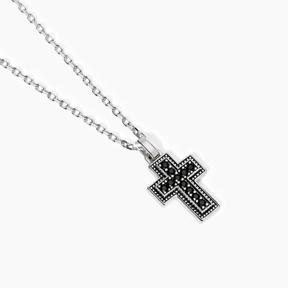 Collana Mabina uomo crocettina zirconata