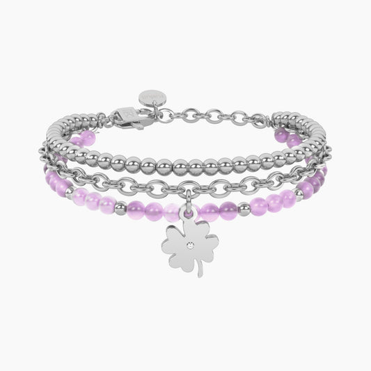Bracciale Kidult donna Giada rosa Quadrifoglio