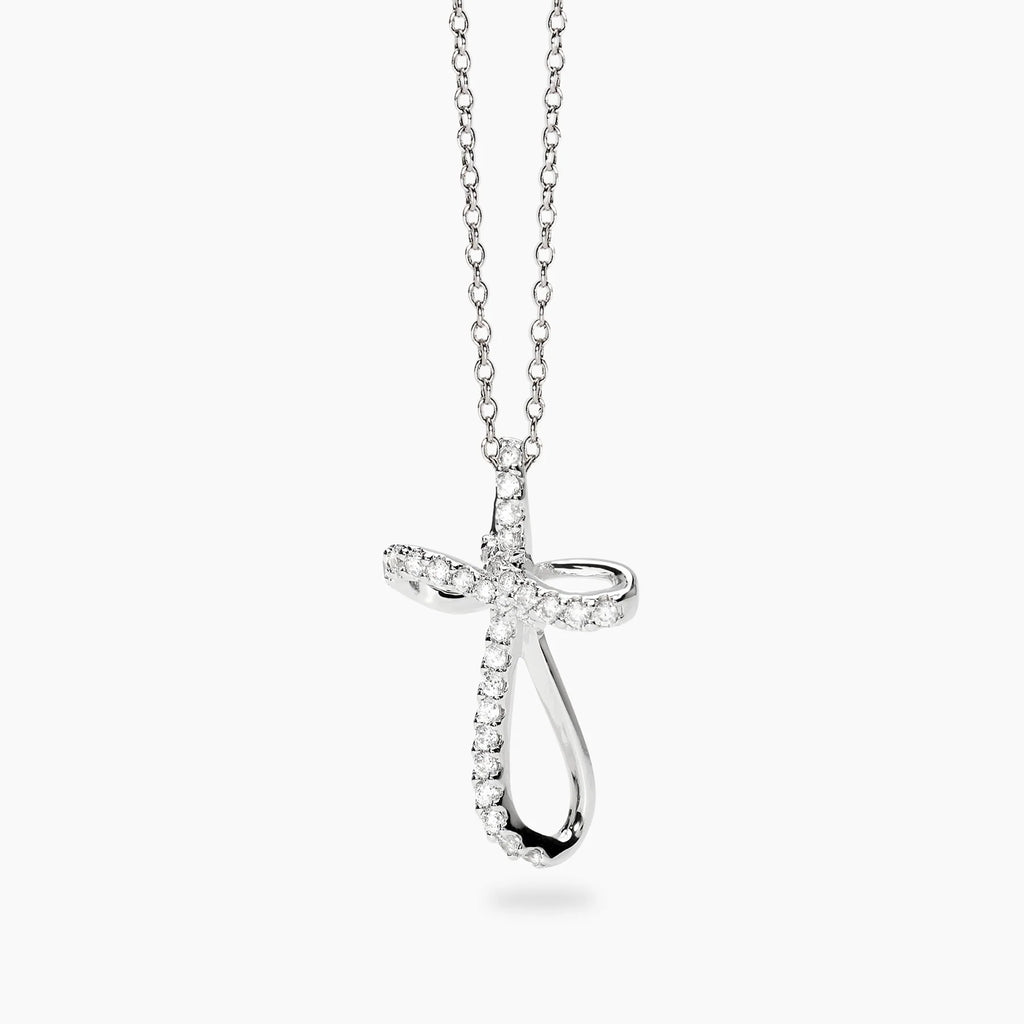 Collana Mabina donna con pendente croce e zirconi