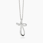 Collana Mabina donna con pendente croce e zirconi