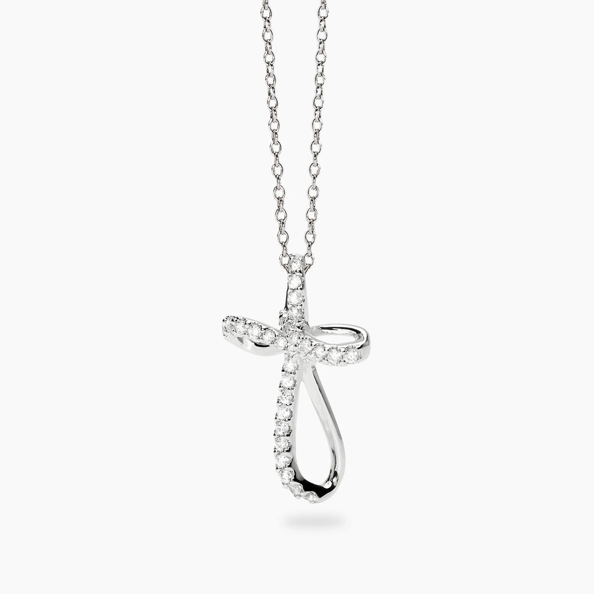 Collana Mabina donna con pendente croce e zirconi
