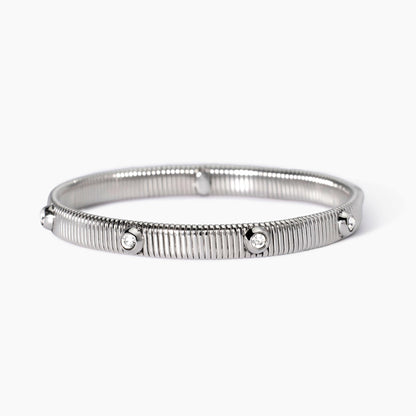 Bracciale Kidult Style 05 Tubogas con cristalli bianchi