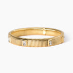 Bracciale Kidult Style 05 Tubogas con zirconi gold