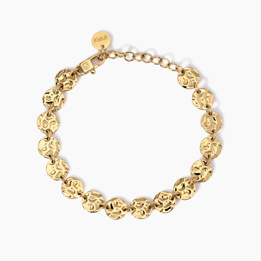 Bracciale Kidult Style 03 donna Medagliette martellate gold