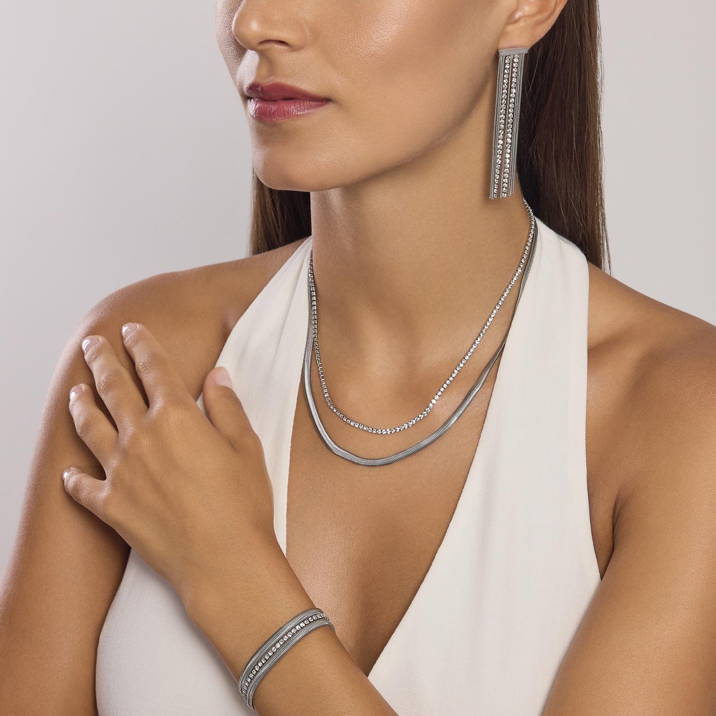 Bracciale Kidult Style 02 Tennis e snake doppio