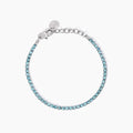 Bracciale Kidult Style 11 Tennis con cristalli azzurri